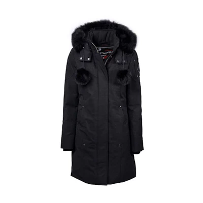(Women) Moose Knuckles FW23 Stirling Black Fur Hooded Down Jacket Black MK2003LP-291