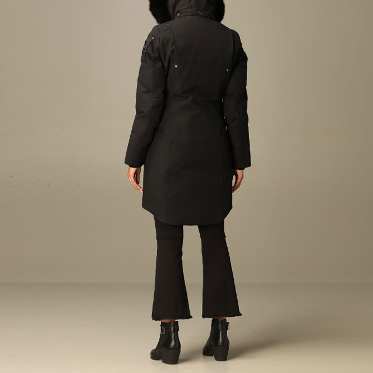 Purchase (W) Moose Knuckles FW23 黑色皮草帽羽绒服 MK2003LP-291