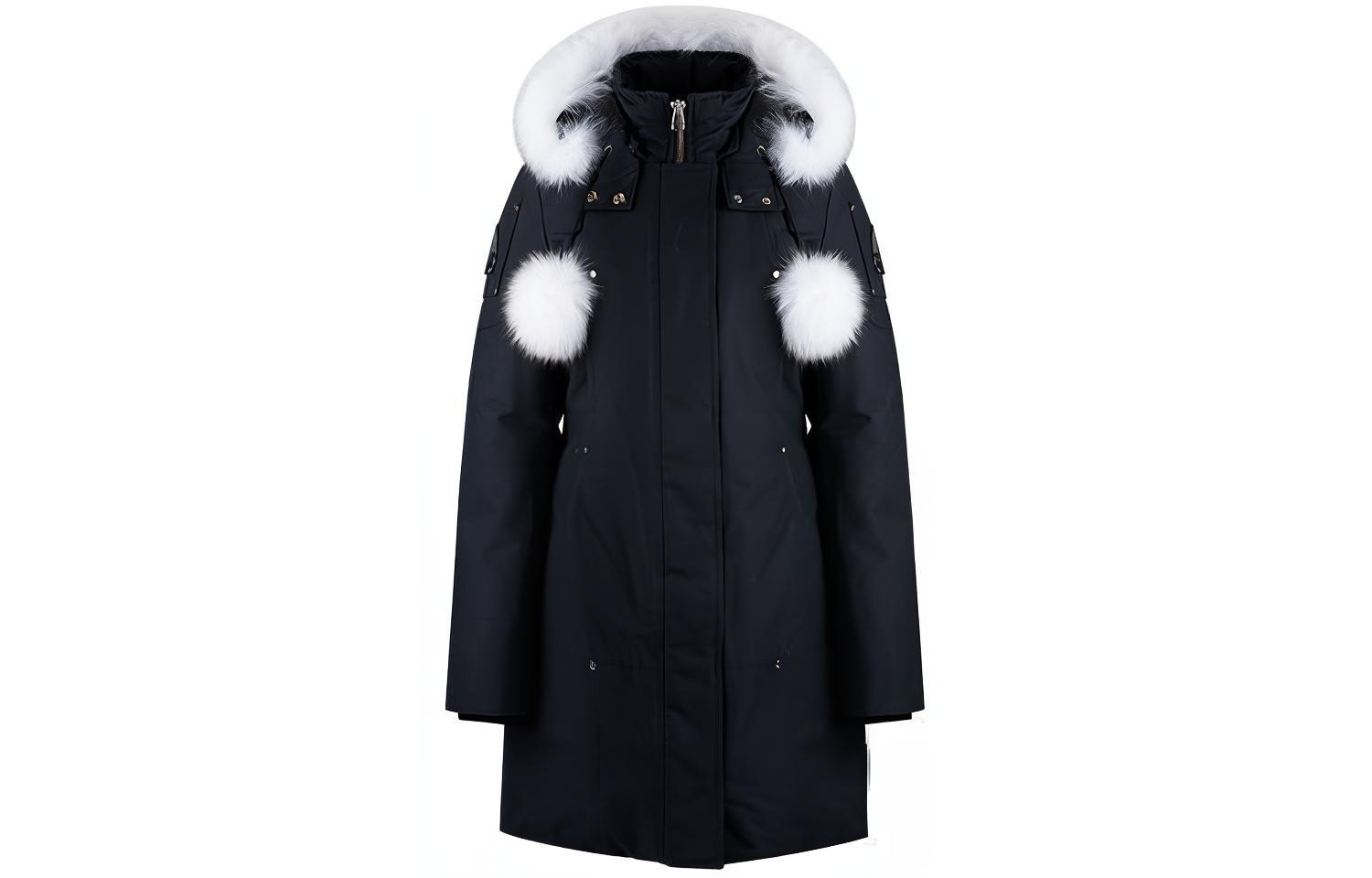(Women) Moose Knuckles FW23 Stirling Navy Blue  Down Jacket with Removable Hood. MK2003LP-401