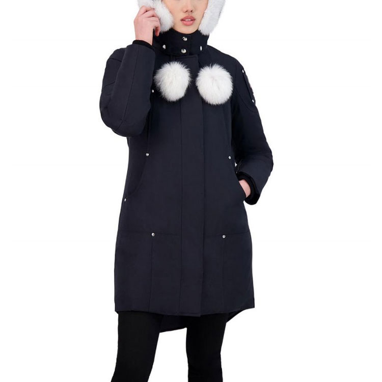 Lookbook (W) Moose Knuckles FW23 Stirling 冬季海军蓝羽绒外套可拆卸帽子 MK2003LP-401