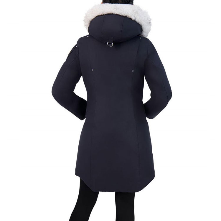 Shop (W) Moose Knuckles FW23 Stirling 冬季海军蓝羽绒外套可拆卸帽子 MK2003LP-401