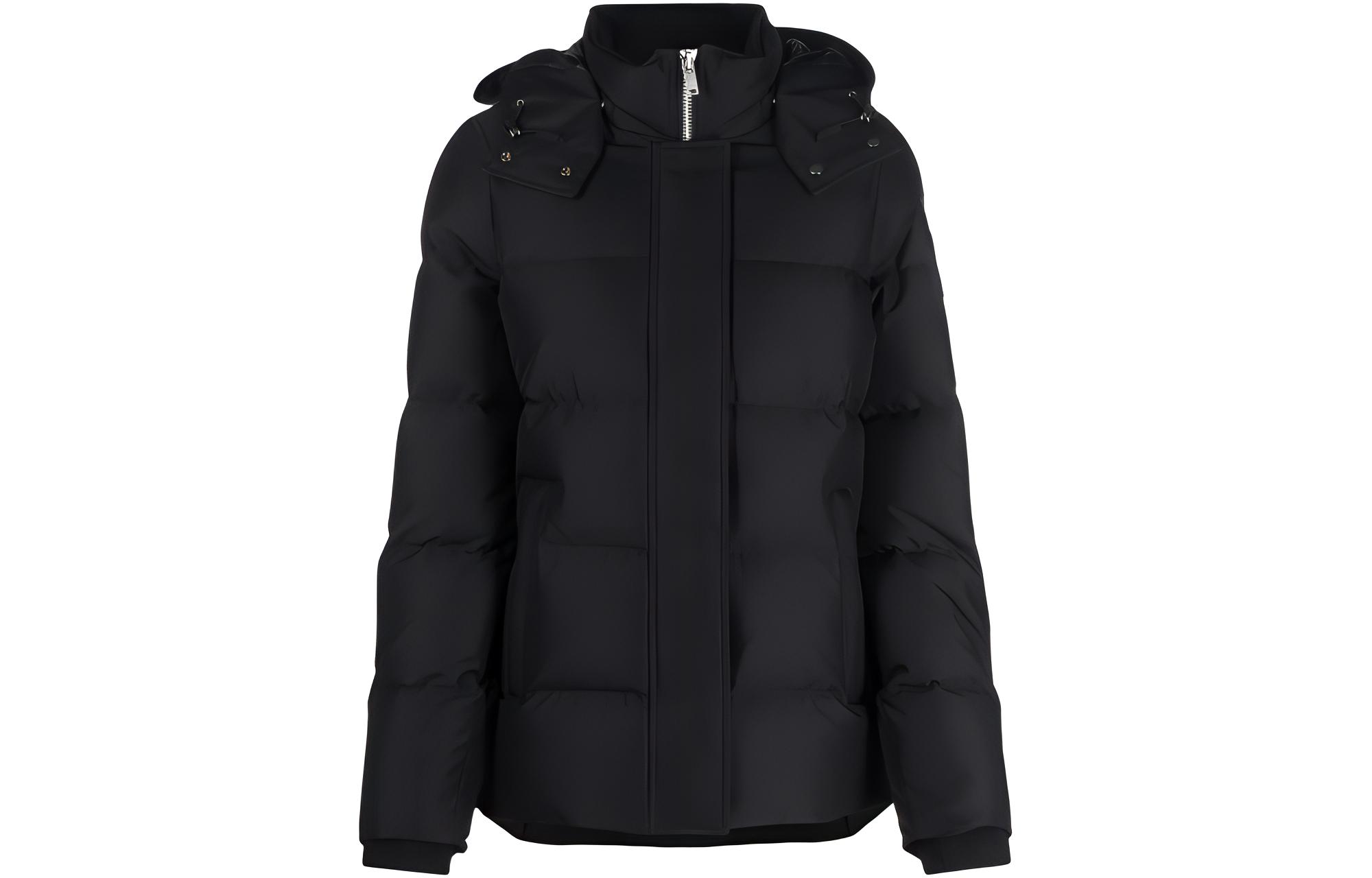 (Women) Moose Knuckles Scissor FW22  Black Down Jacket with Detachable Hood. M32LJ179N-292