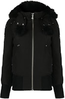 (Women) Moose Knuckles Scissor FW22 Black Solid Zip-Up Hoodie Jacket M32LB002S-305 (Women) Moose Knuckles Scissor FW22 Black Solid Zip-Up Hoodie Jacket M32LB002S-305