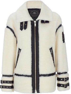 (W) 麋鹿针黄金剪刀FW22象牙白色飞行员夹克 M32LJ285 Buy (W) 麋鹿针黄金剪刀FW22象牙白色飞行员夹克 M32LJ285