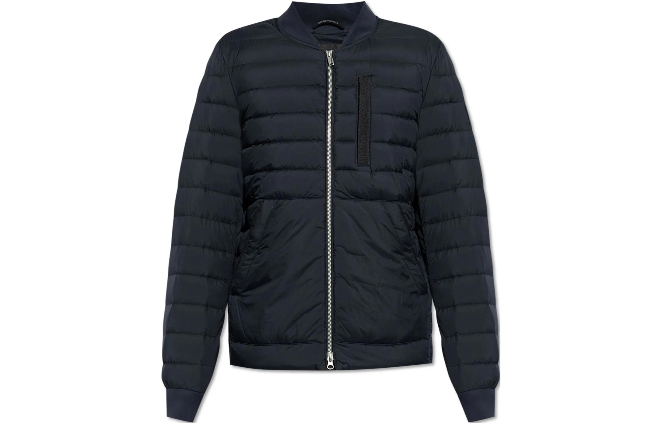 (Women) Moose Knuckles Solid Color Slim Fit Zip Jacket Blue M14MB0010-833