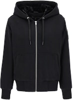 (Women) Moose Knuckles SS23 Black Solid Color Hoodie with Pockets. M33LS636-292 (Women) Moose Knuckles SS23 Black Solid Color Hoodie with Pockets. M33LS636-292