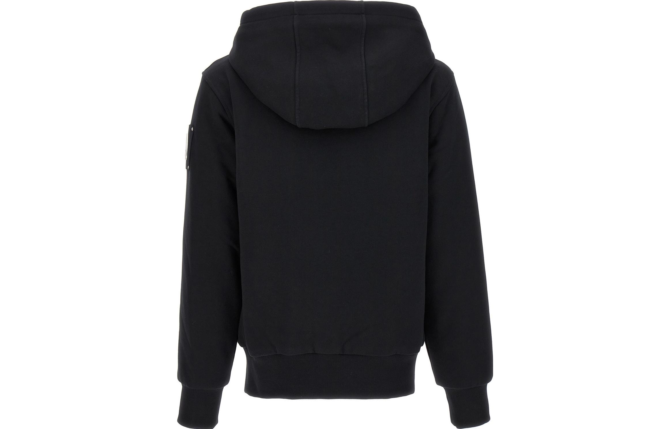 Lookbook (W) Moose Knuckles SS23 黑色纯色连帽卫衣带口袋. M33LS636-292