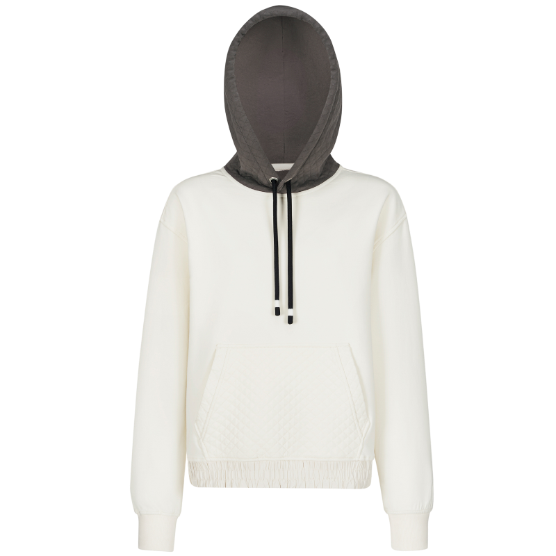 (Women) Moose Knuckles SS23  Oversized Diamond Knit Pullover - Plaster Color. M13LS642-1103