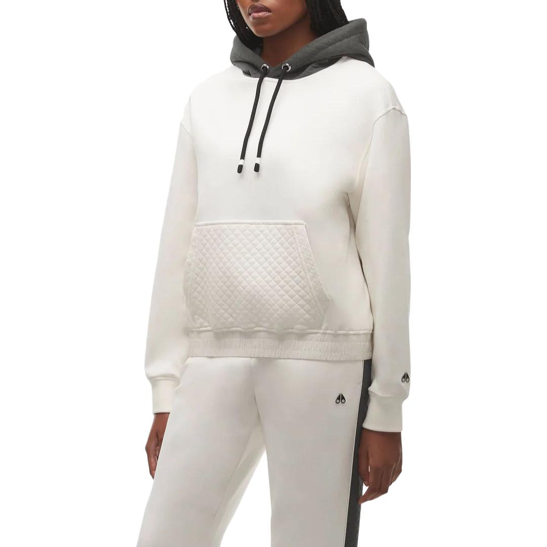 Shop (W) Moose Knuckles SS23 Oversized Diamond Knit Pullover - Warna Plaster. M13LS642-1103