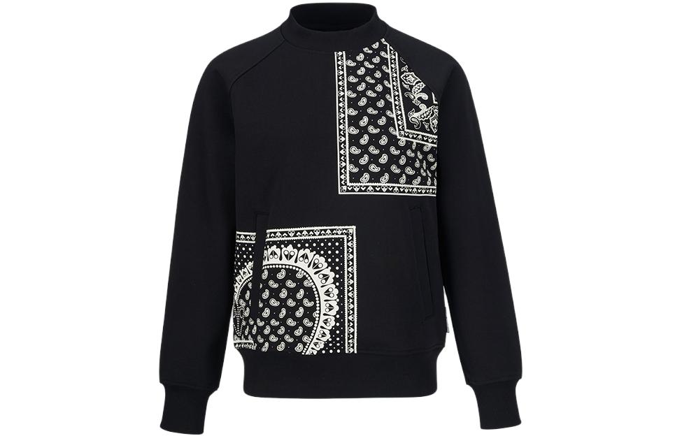 Order (W) Sudadera Negra Estampada Moose Knuckles SS23 Paisley Crewneck. M13LS613H
