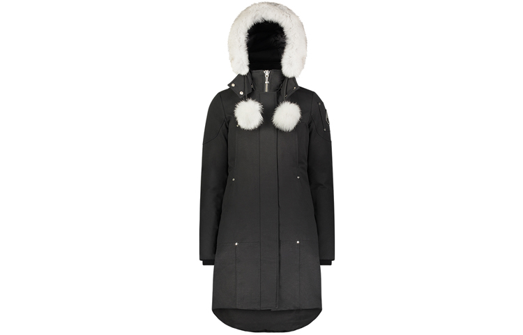 (Women) Moose Knuckles Stirling Classic Black Down Jacket with Removable Fur Hood for Women. MK2003LP-290