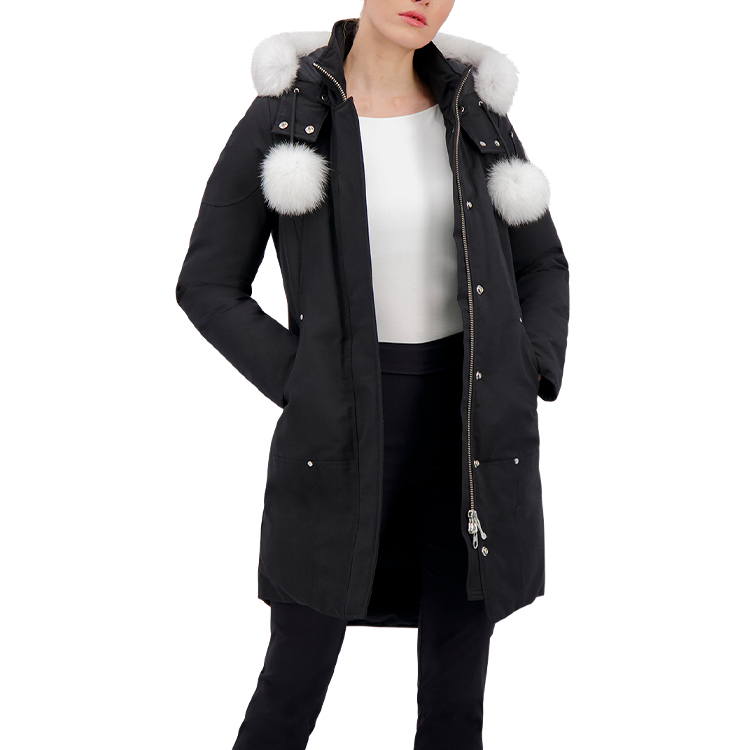 Details for (W) Moose Knuckles女款Stirling经典黑色羽绒服可拆卸毛领外套。 MK2003LP-290