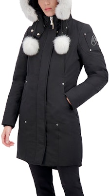 (W) Moose Knuckles女款Stirling经典黑色羽绒服可拆卸毛领外套。 MK2003LP-290 Sizing (W) Moose Knuckles女款Stirling经典黑色羽绒服可拆卸毛领外套。 MK2003LP-290