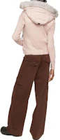 Shop (W) Moose Knuckles Valencia 混合針織羊羔絨拉鍊連帽外套 女 灰玫瑰色 M33LJ142S-3227