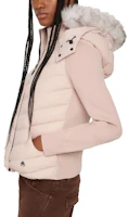 Purchase (W) Moose Knuckles Valencia 混合針織羊羔絨拉鍊連帽外套 女 灰玫瑰色 M33LJ142S-3227