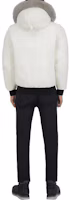 Shop (Women) Moose Knuckles White Waterproof Hooded Down Jacket with Logo Design MK2000MB-864