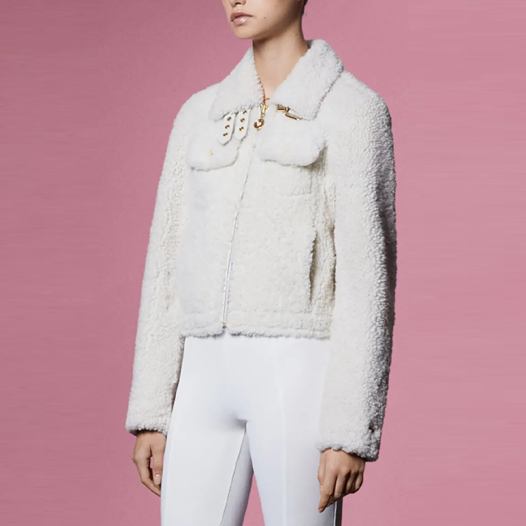 Shop (W) Moose Knuckles x Jennifer Meyer FW21 Jaket Putih Solid Zip. M31LL319JM-155