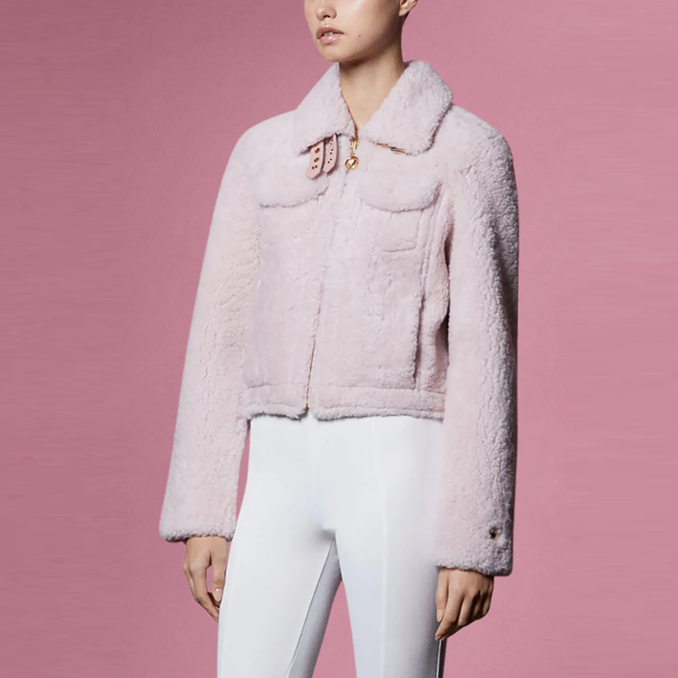 Sizing (W) Moose Knuckles x Jennifer Meyer Jaket Scissor Zip Pink Edisi FW21. M31LL319JM-102