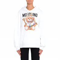 Shop (W) MOSCHINO 3D框架泰迪熊連帽上衣 白色 D-A1710-0427-1001