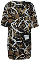 Order (W) MOSCHINO 黑色全版印花中長款短袖連衣裙 J0461-5555-1555