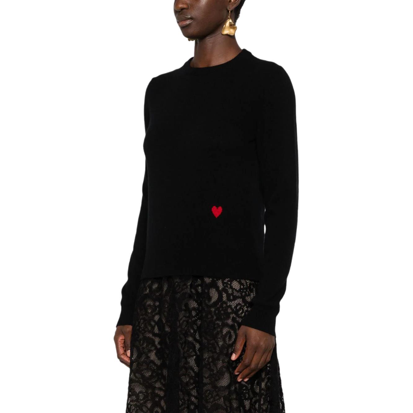 Purchase (W) MOSCHINO 黑色圓領長袖毛衣帶Logo設計 A0922-5509-0555