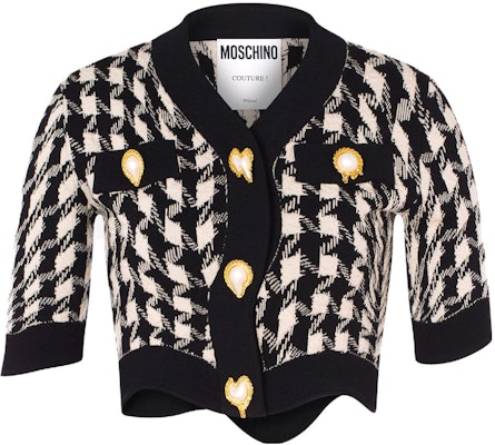 (W) MOSCHINO Chaqueta Negra de Punto Elástico Cortada A0906-5402-1555 Order (W) MOSCHINO Chaqueta Negra de Punto Elástico Cortada A0906-5402-1555