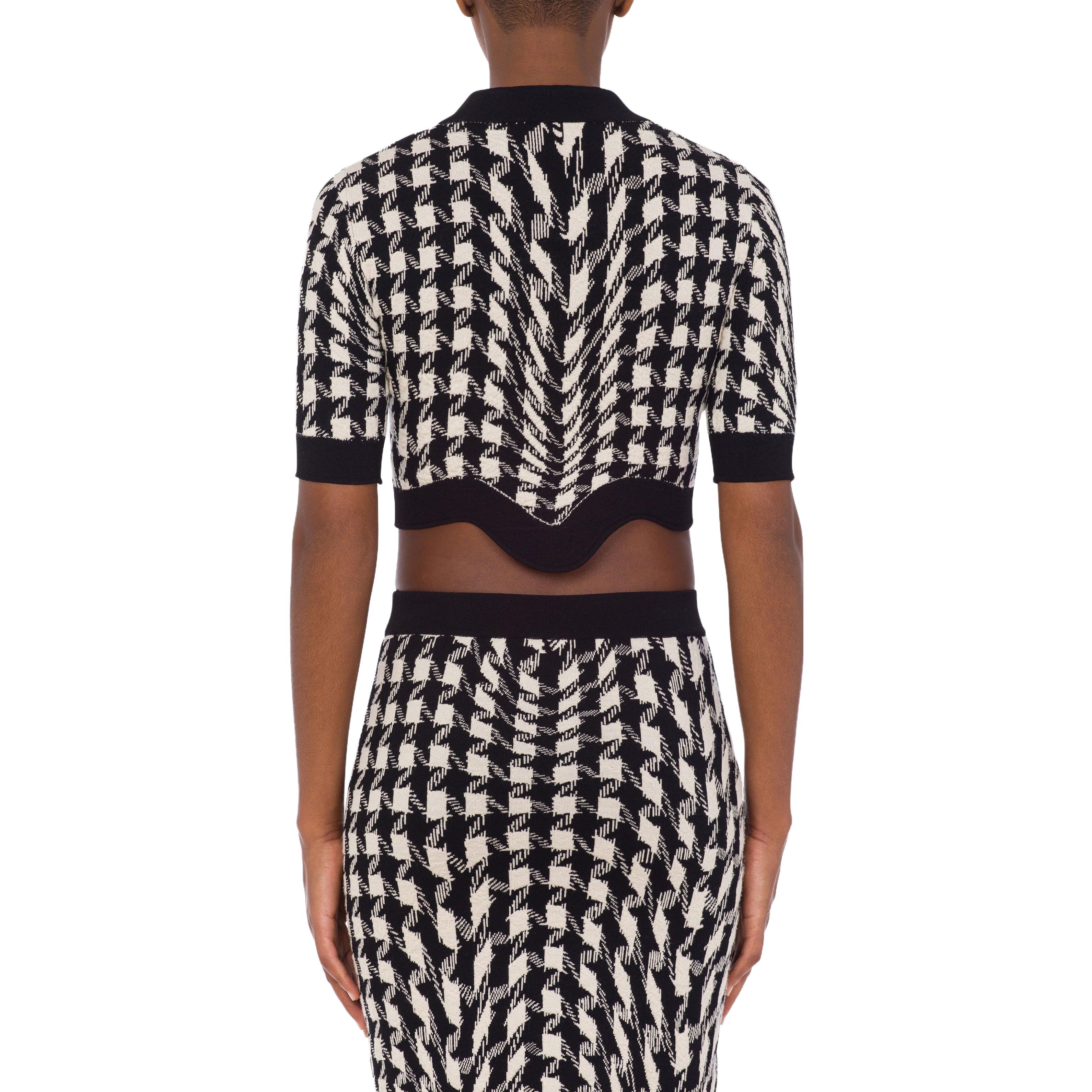 Shop (W) MOSCHINO Chaqueta Negra de Punto Elástico Cortada A0906-5402-1555