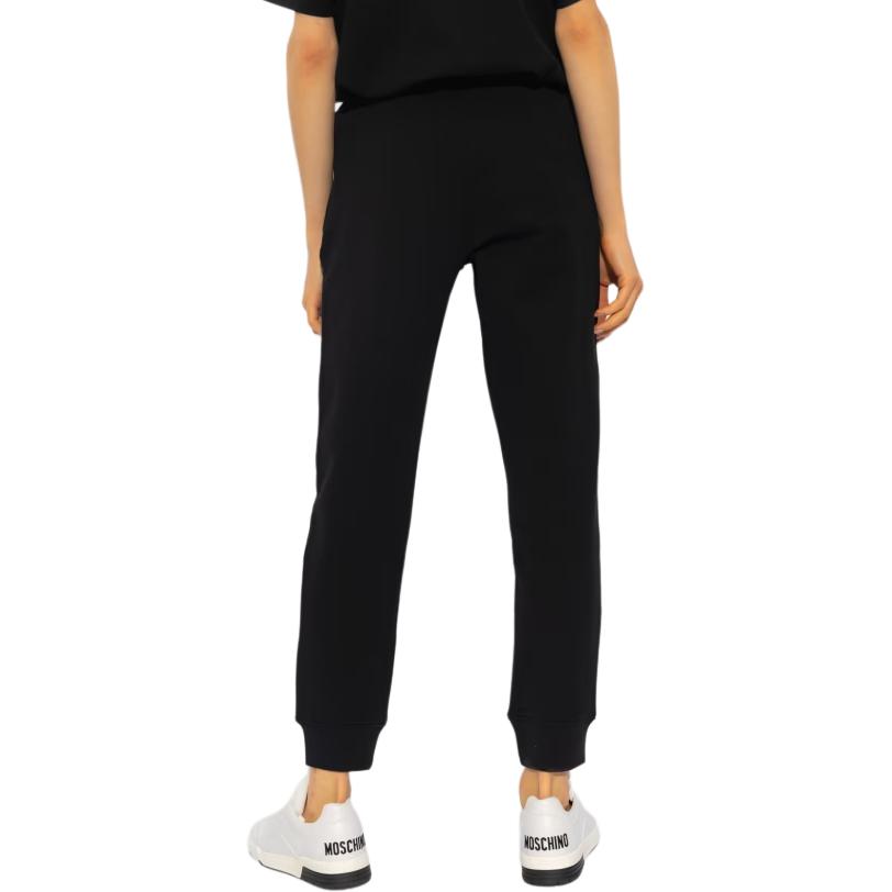 Purchase (W) 모스키노 블랙 엘라스틱 웨이스트 그래픽 프린트 조거 팬츠. V0340-0528-1555