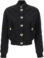 (Women) MOSCHINO Black High-Neck Long-Sleeve Jacket A0536-5533-4555 (Women) MOSCHINO Black High-Neck Long-Sleeve Jacket A0536-5533-4555