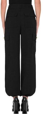 (W) 모스키노 블랙 하이웨이스트 와이드 핏 캐주얼 팬츠 A03355533 Shop (W) 모스키노 블랙 하이웨이스트 와이드 핏 캐주얼 팬츠 A03355533