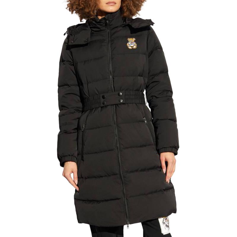 Shop (W) MOSCHINO 黑色连帽长袖拉链夹克带标志设计. A0612-5516-0555