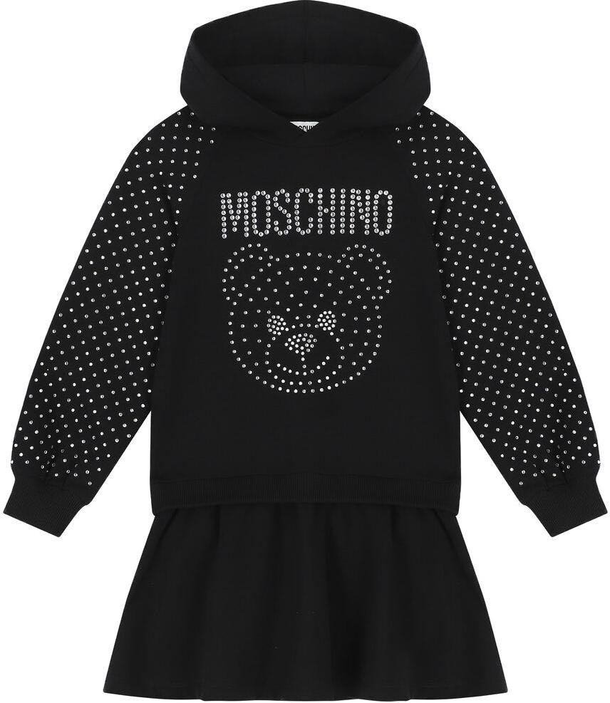 women-moschino-black-hoodie-dress-with-rhinestone-bear-letter-design-a0432-0528-1555