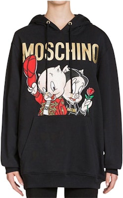 (W) MOSCHINO 黑色連帽衣 豬字母印花設計 D1A1779-1027-1555 Lookbook (W) MOSCHINO 黑色連帽衣 豬字母印花設計 D1A1779-1027-1555