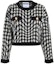 Order (W) モスキーノ ブラック ハウンドトゥース ルーズフィット ニットプルオーバーセーター 0907-5402-1555