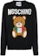 Buy (W) 모스키노 블랙 로고와 곰 디자인 니트 풀오버 스웻셔츠. V0910-0502-1555