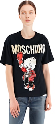(W) MOSCHINO 黑色字母印花圓領T恤 D1A0779-1040-1555-201 Lookbook (W) MOSCHINO 黑色字母印花圓領T恤 D1A0779-1040-1555-201