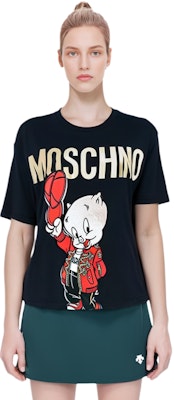 (W) MOSCHINO 黑色字母印花圓領T恤 D1A0779-1040-1555-201 Details for (W) MOSCHINO 黑色字母印花圓領T恤 D1A0779-1040-1555-201