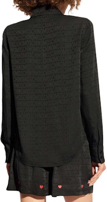 (W) モスキーノ ブラック ロゴプリント 長袖シャツ A020977482555 Purchase (W) モスキーノ ブラック ロゴプリント 長袖シャツ A020977482555