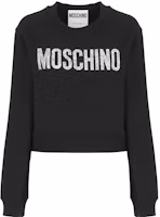 Order (W) MOSCHINO 黑色寬鬆款LOGO印花短版運動衫 1703-5428-1555