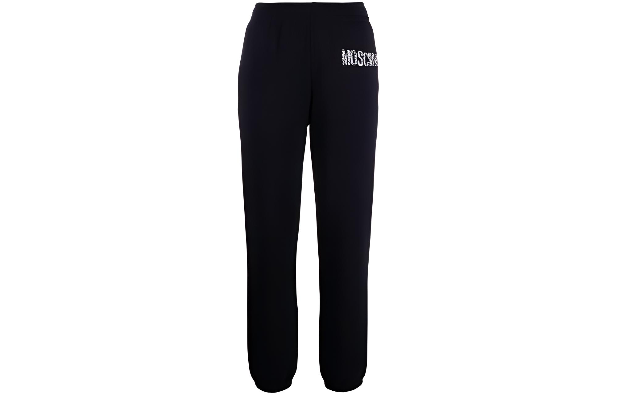 (Women) MOSCHINO  Black Slim Fit Logo Casual Sweatpants A0315-5428-1555