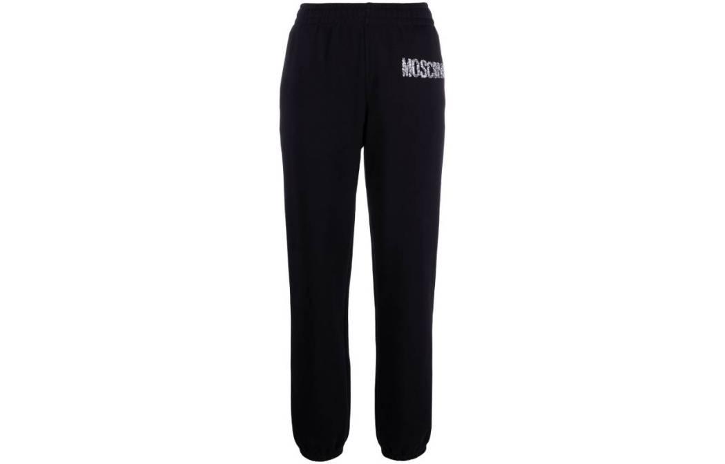 Order (W) 모스키노 블랙 슬림핏 로고 캐주얼 스웻팬츠 A0315-5428-1555