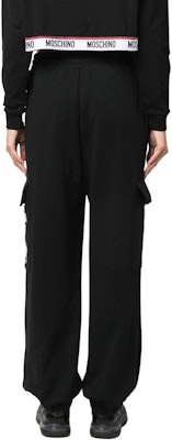 (W) 모스키노 블랙 테디 베어 프린트 니트 스웨트팬츠 엘라스틱 허리. V03385528-BLACK Purchase (W) 모스키노 블랙 테디 베어 프린트 니트 스웨트팬츠 엘라스틱 허리. V03385528-BLACK