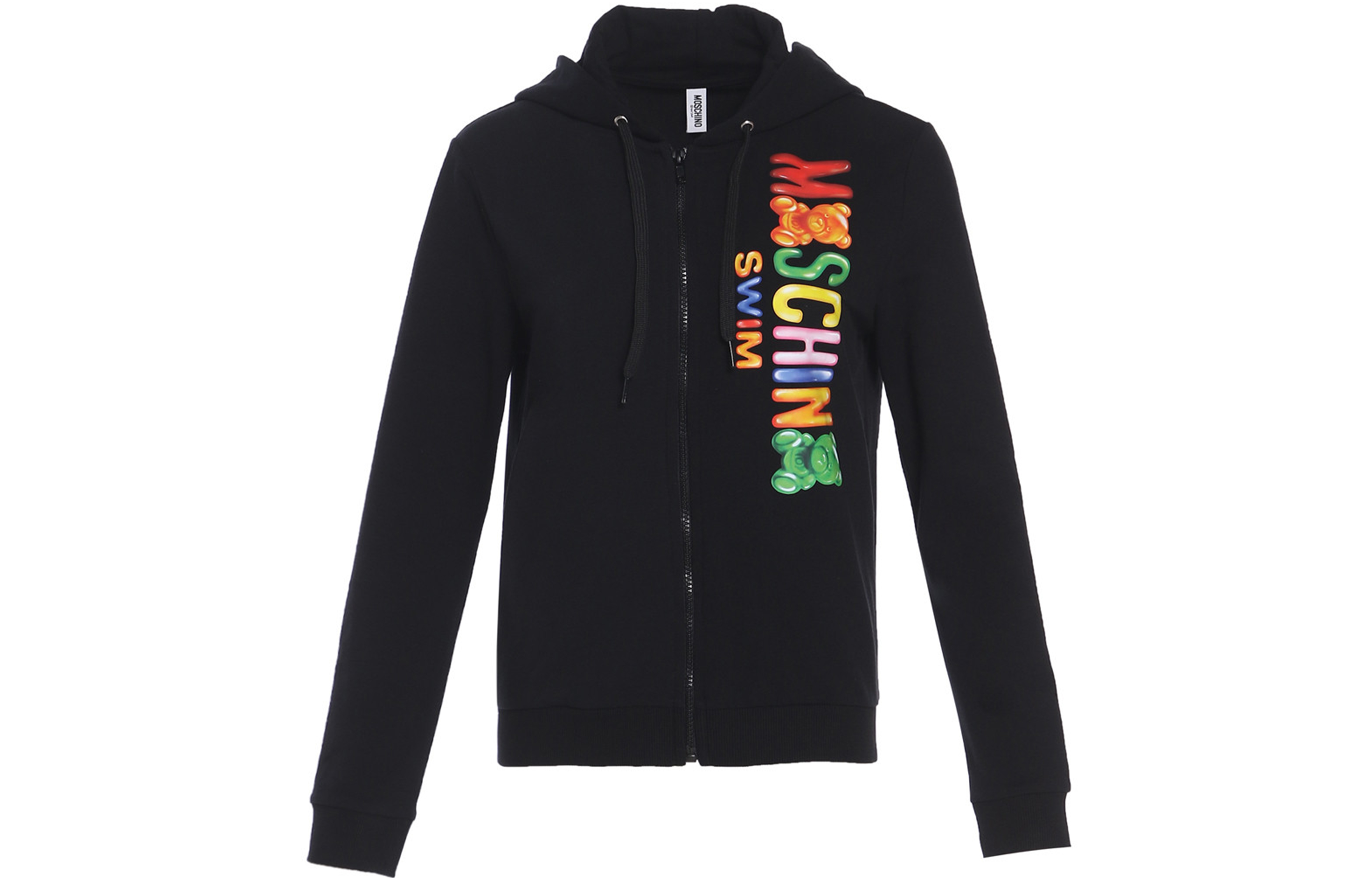 Order (W) MOSCHINO 黑色小熊印花拉鍊連帽外套. 2-A170321110555