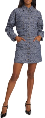 (W) 모스키노 블루 데님 미니 스커트 올오버 레터 프린트. POIZON24060680 Lookbook (W) 모스키노 블루 데님 미니 스커트 올오버 레터 프린트. POIZON24060680