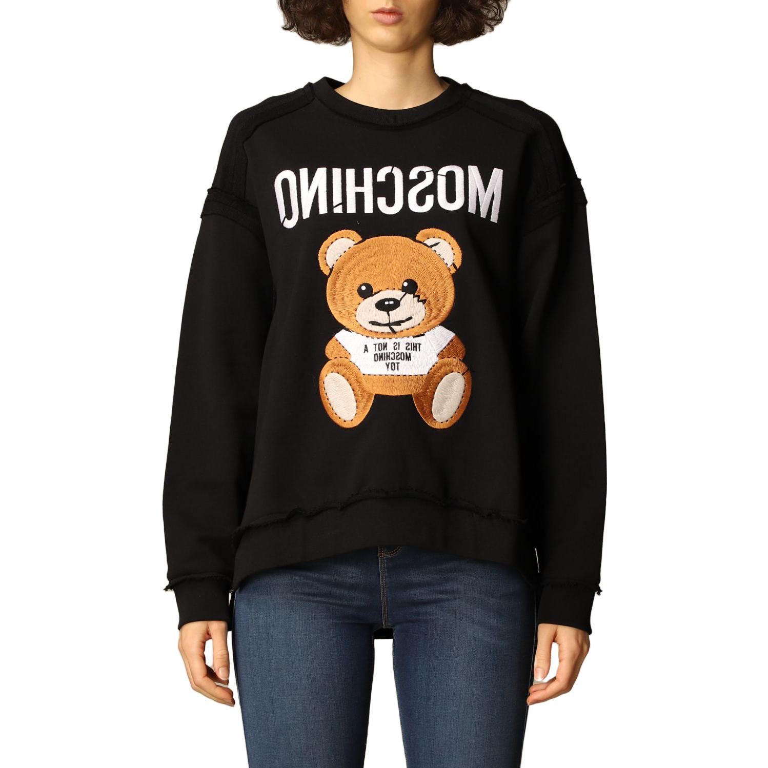(Women) MOSCHINO  Cartoon Graphic Black Crewneck Sweatshirt Long Sleeve V1703-0427-1555 圖 3