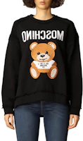 Lookbook (Women) MOSCHINO Cartoon Graphic Black Crewneck Sweatshirt Long Sleeve V1703-0427-1555