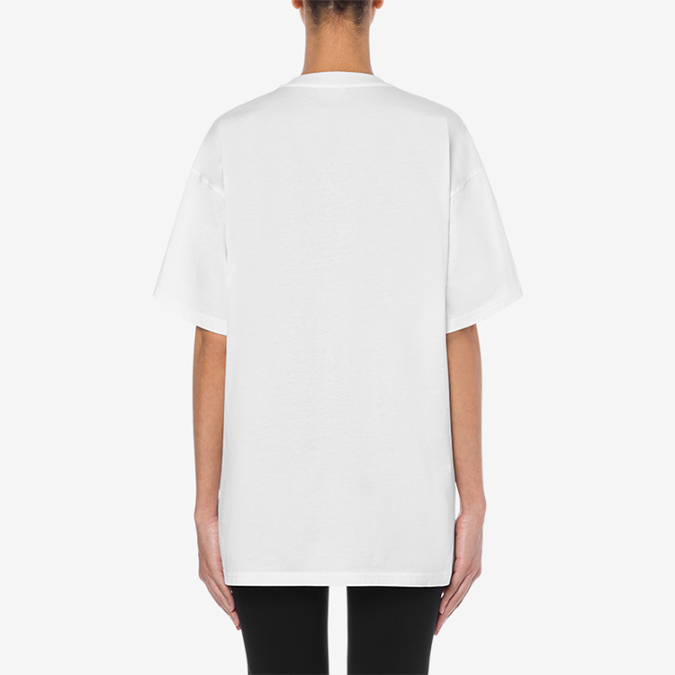 Shop (W) MOSCHINO 圖案印花白色T恤 0707-5440-1001