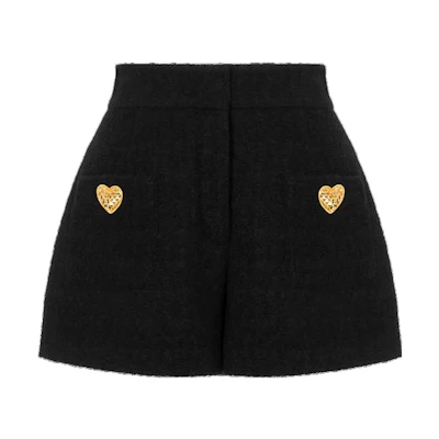 (Women) MOSCHINO High-Waisted Black Casual Shorts A0304-5418-0555