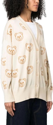 (W) 모스키노 아이보리 테디베어 프린트 니트 가디건 긴소매 스웨터 A0931-5502-2004 Purchase (W) 모스키노 아이보리 테디베어 프린트 니트 가디건 긴소매 스웨터 A0931-5502-2004