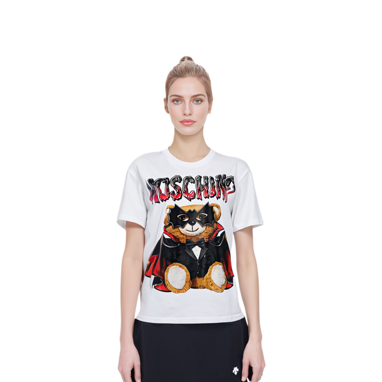 Purchase (W) MOSCHINO 字母印花圓領短袖休閒T恤 白色 V0712-0540-1001